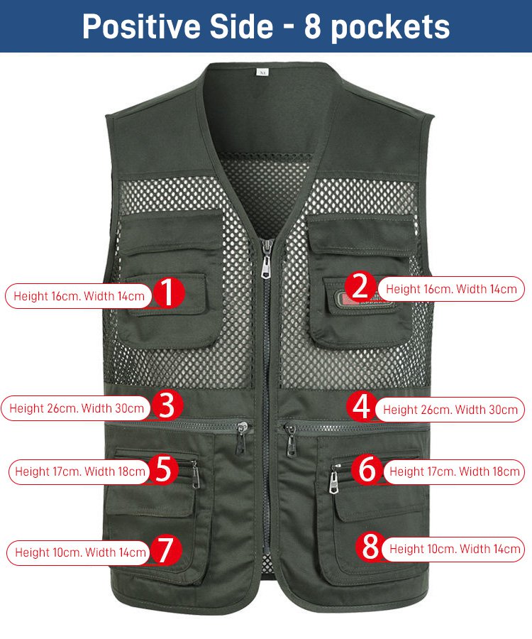 🔥【Kupte 1, dostanete 1 zdarma】🔥Užitečná vesta s několika kapsami【velikosti XL-4XL】 