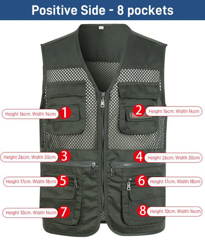 🔥【Kupte 1, dostanete 1 zdarma】🔥Užitečná vesta s několika kapsami【velikosti XL-4XL】 