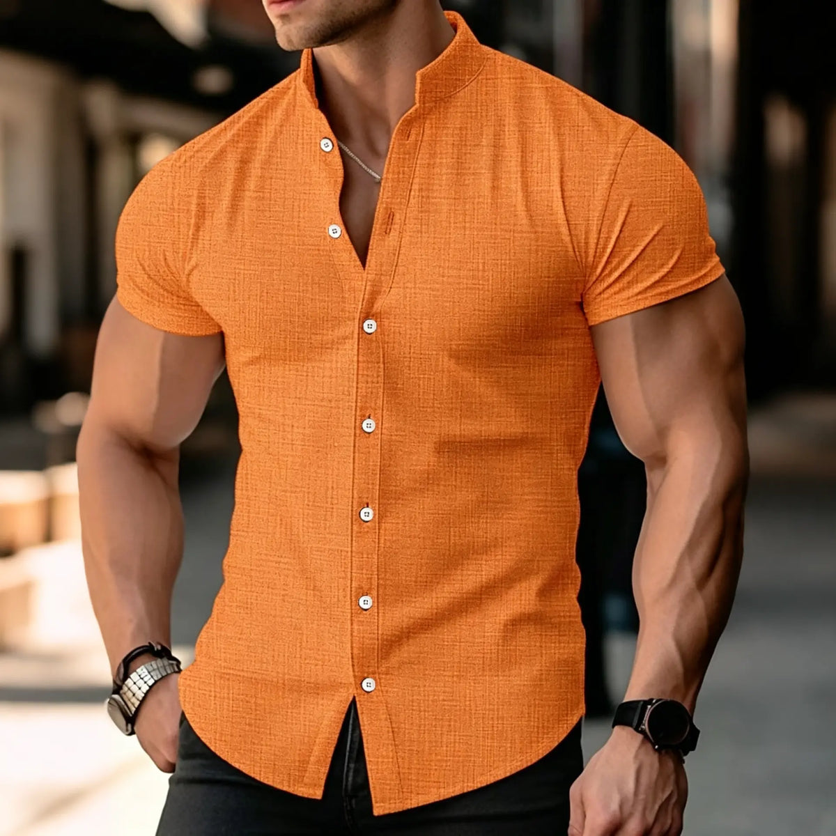 🔥【S-5XL】Cămașă casual pentru bărbați din bumbac pur, respirabilă