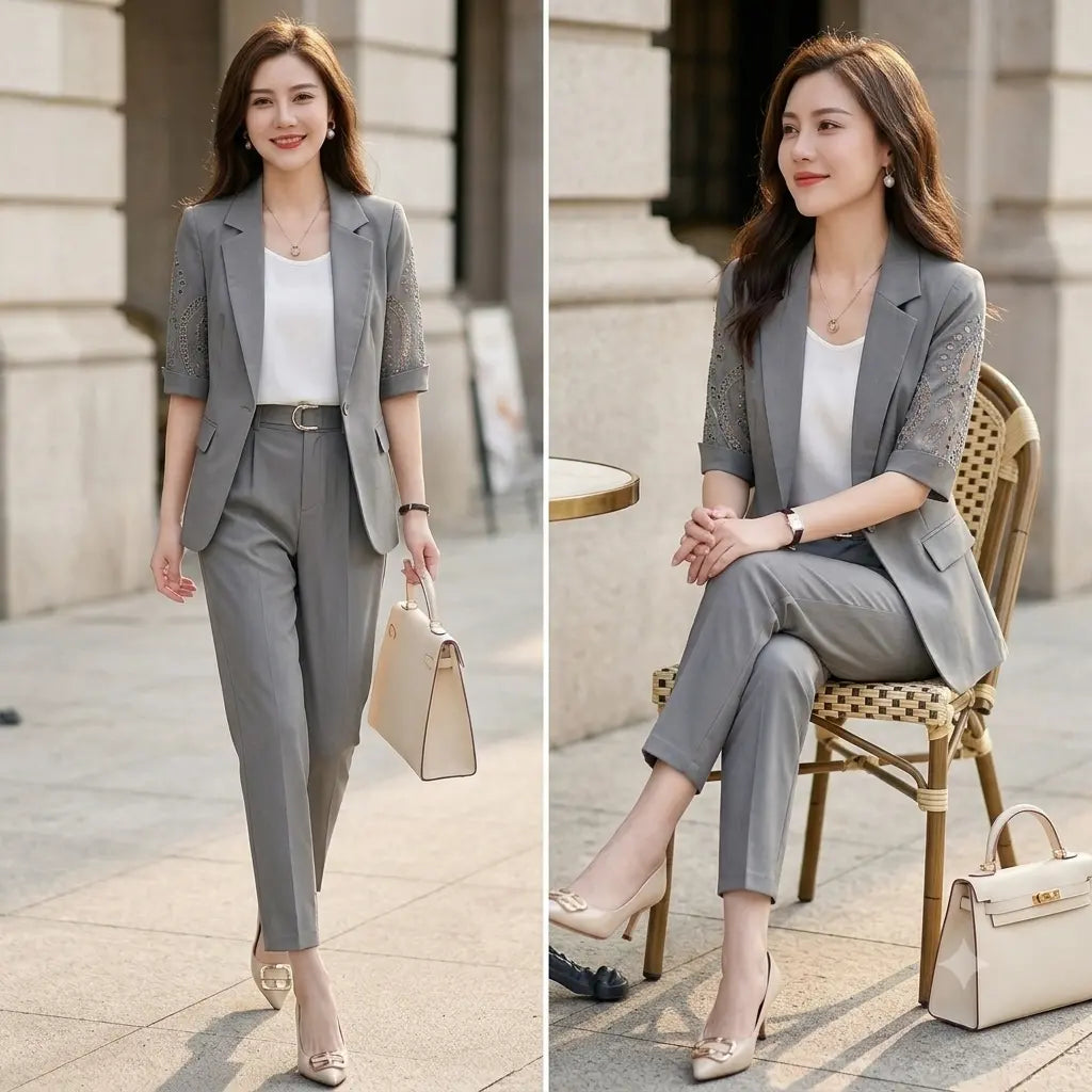 🏆【Jachetă + Maiou + Pantaloni】Set Fashion Casual din 3 Piese