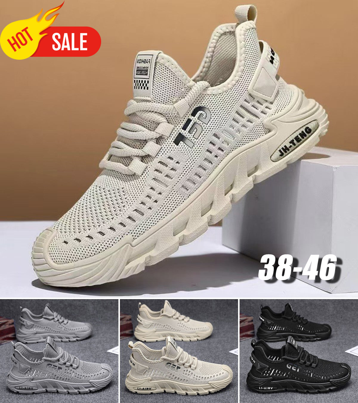 💥💥(38-46) Pánská ležérní letní obuv, prodyšná, s měkkou podrážkou a vynikajícím pohodlím 