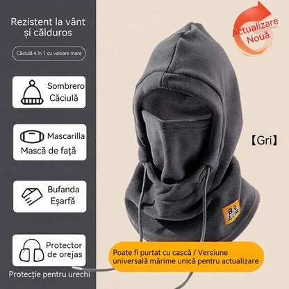 ❄️Căciulă termică cu acoperire completă și căptușeală din fleece, care asigură protecție termică la temperaturi de până la -20 de grade Celsius. ⛷️ Ideală pentru schi, motociclism și activități în aer liber.