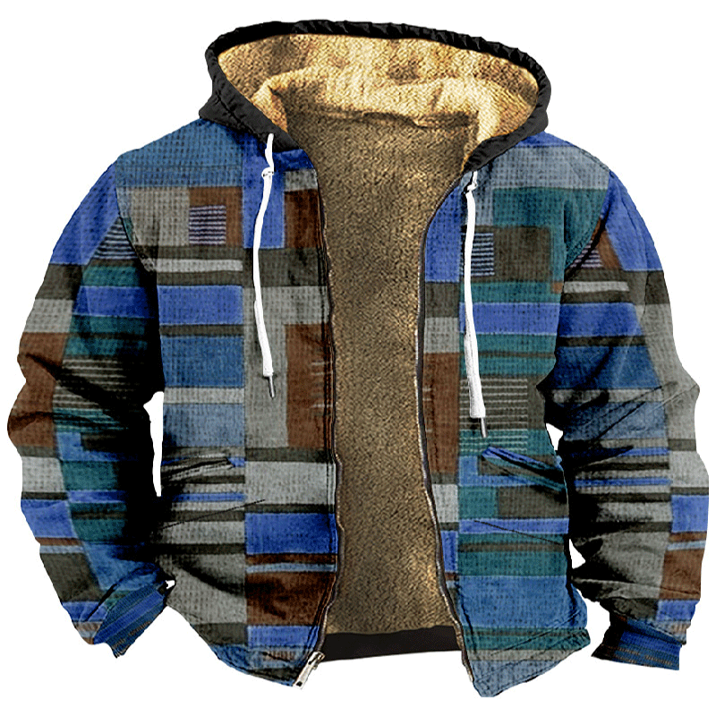 【Половина цена за сезона на есента и зимата】 Мъжко яке за есен и зима с качествено свободен стил, допълнителен плюш, дебела и от агнене вълна