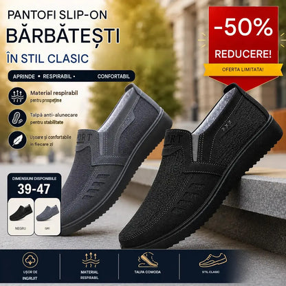 👞【39-47】Pantofi casual bărbătești 2026, respirabili, cu talpă plată, pentru purtare zilnică, confecționați manual, calitate superioară garantată