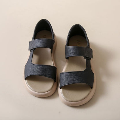 2025 sandale retro de vară cu un singur picior din piele moale, cu talpă moale