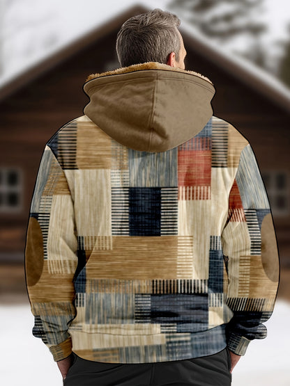 【Половина цена за сезона на есента и зимата】 Мъжко яке за есен и зима с качествено свободен стил, допълнителен плюш, дебела и от агнене вълна