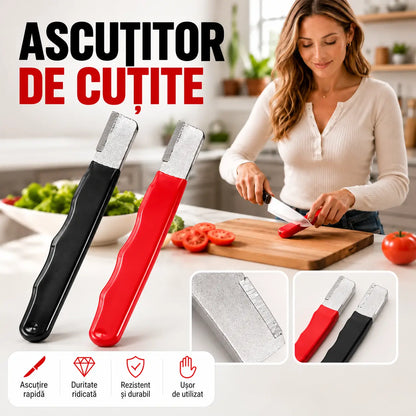 【Set de 2 bucăți】Ascuțitor portabil și rapid, pentru foarfece de grădină, cuțite de bucătărie și raclete