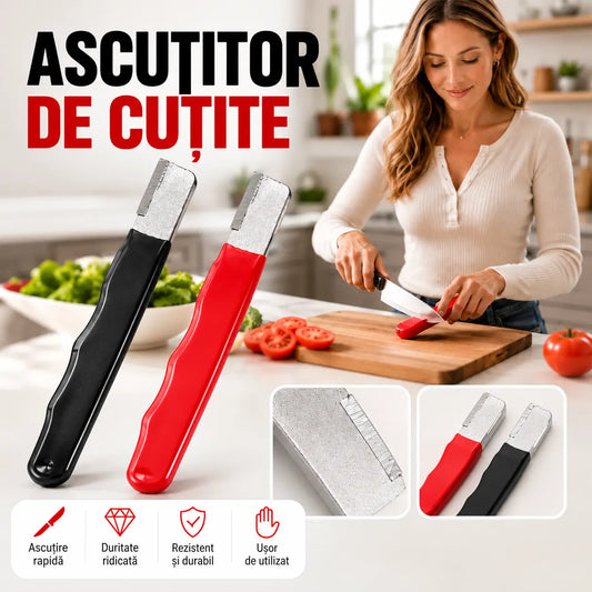 【Set de 2 bucăți】Ascuțitor portabil și rapid, pentru foarfece de grădină, cuțite de bucătărie și raclete
