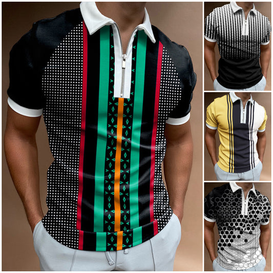 🌿【Oferta specjalna】【S-3XL】Męska koszulka polo zapinana na zamek, nowość na lato 2025 