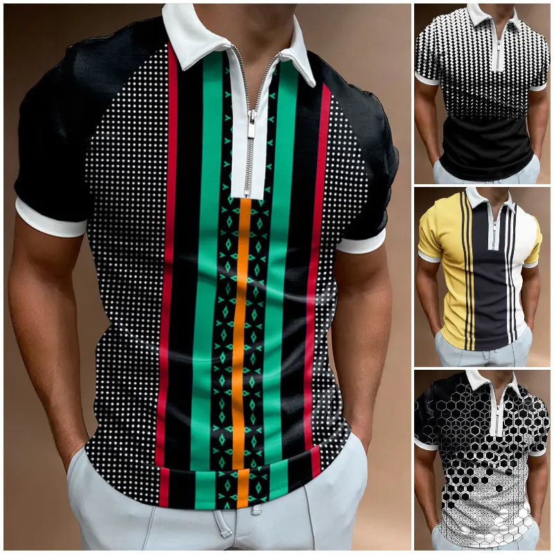 🔥Reducere limitată în timp🔥 Tricou polo cu fermoar pentru bărbați, vara anului 2026
