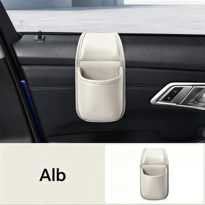 🚗 Spațiu suplimentar și ordine în mașină! Suport din piele pentru ușă auto / pahar și telefon (Montare ușoară la geam / Ofertă 1+1 GRATUIT - primești 2 bucăți)! ✨
