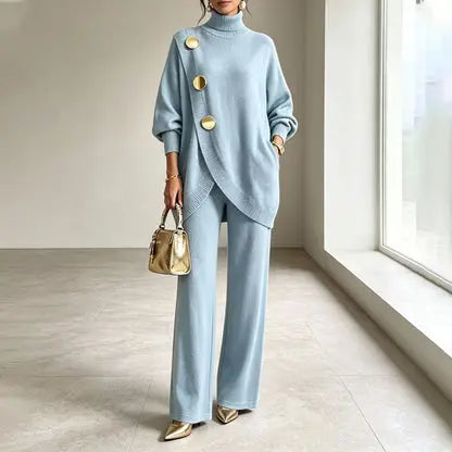 ✨🔥 La jumătate de preț + livrare gratuită 🚚💕 Set elegant pentru femei: maletă și pantaloni cu croială largă — Confortabil și modern 👗