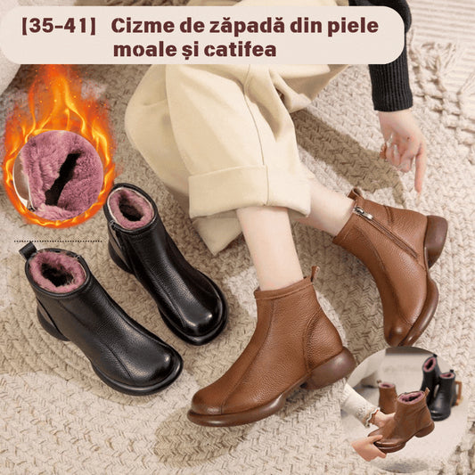 ❄️【35-41】Miękka skóra, miękka podeszwa i ciepłe aksamitne buty śnieżne-3858660 