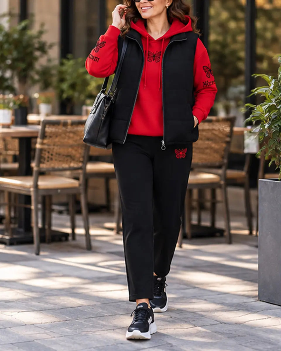 【M-4XL】💟💞Set casual nou din trei piese, din 2026 (vestă + top + pantaloni)