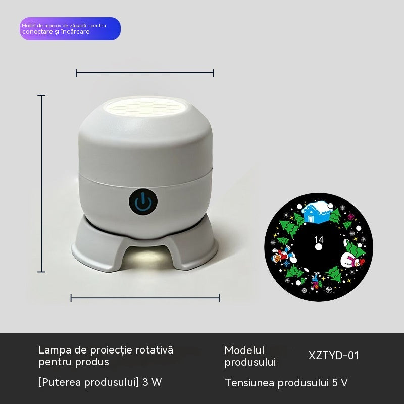 🌈💡Proiector LED rotativ dinamic cu efecte de lumină în șapte culori