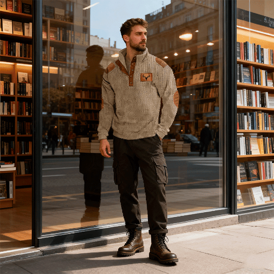 🔥【S-5XL】 Jesenný a zimný pánsky ležérny stojací golier s dlhými rukávmi