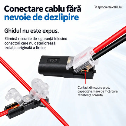 🥳 Reducere 50%! ⏰【1000 de bucăți în stoc】Conector electric fără dezizolare, cu clemă de blocare, închidere sigură și design antiderapant ⚡️