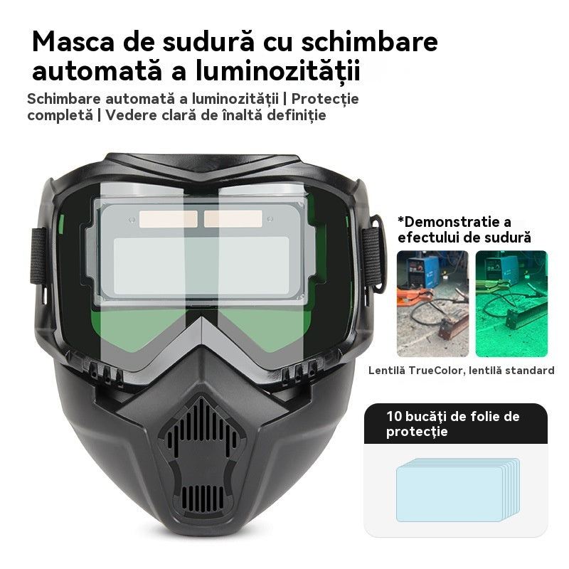 🔥【Kupte jednu, druhou dostanete zdarma】😎 Automatická svářečská kukla s ochrannou maskou, s vyměnitelnou fotocitlivou kazetou, vhodná pro svářeče 