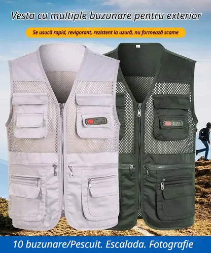 🔥Vestă funcțională casual cu mai multe buzunare【XL-4XL】