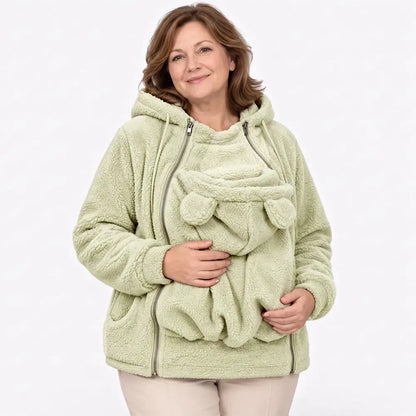 🧸❄️ Jachetă moale din fleece tip „teddy”– ia-ți cu tine bebelușul sau câinele!