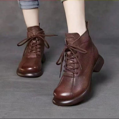 😍【35-40】 2024 toamna si iarna noua moda retro cizme Martin cu varf rotund-3854888