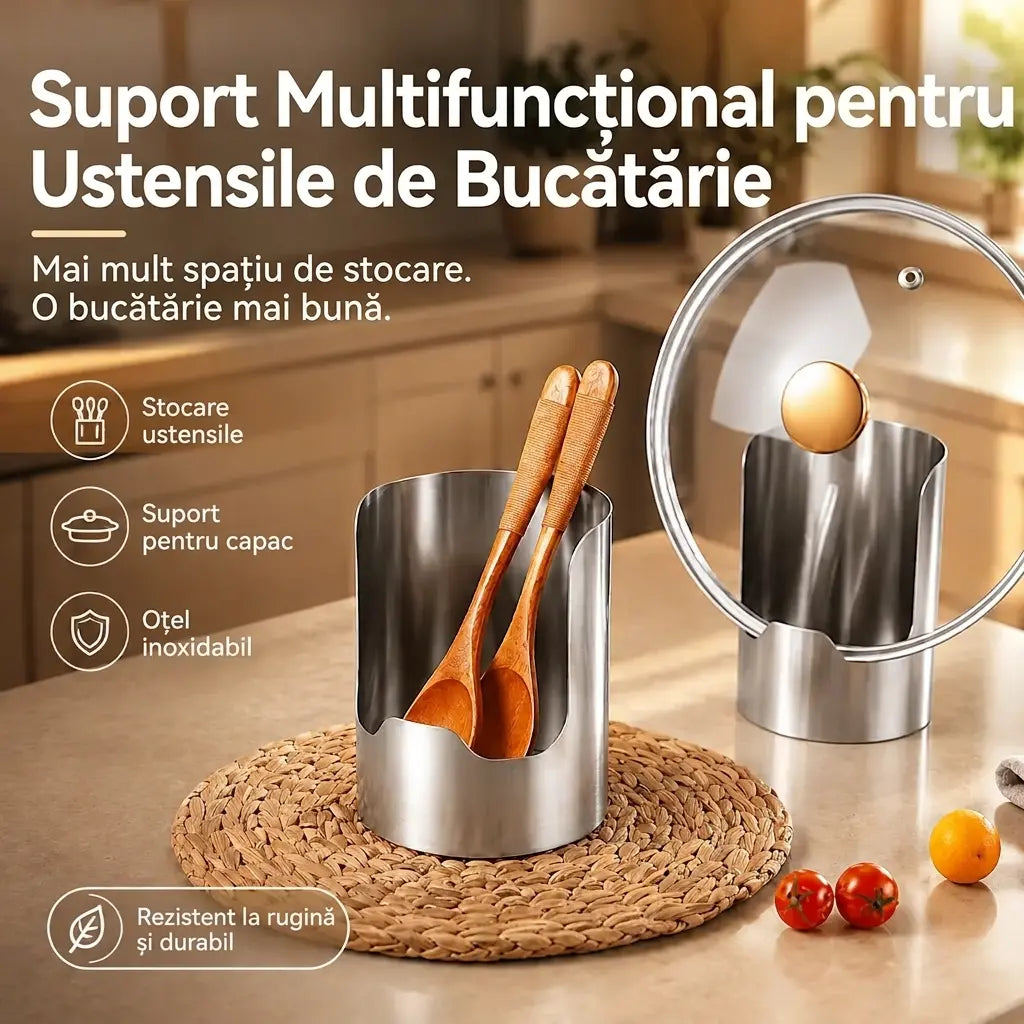 🔥【Cumperi 1, primești 1 gratuit】🥄 Organizator multifuncțional pentru ustensile de bucătărie: păstrează totul organizat și la îndemână ✨🏠