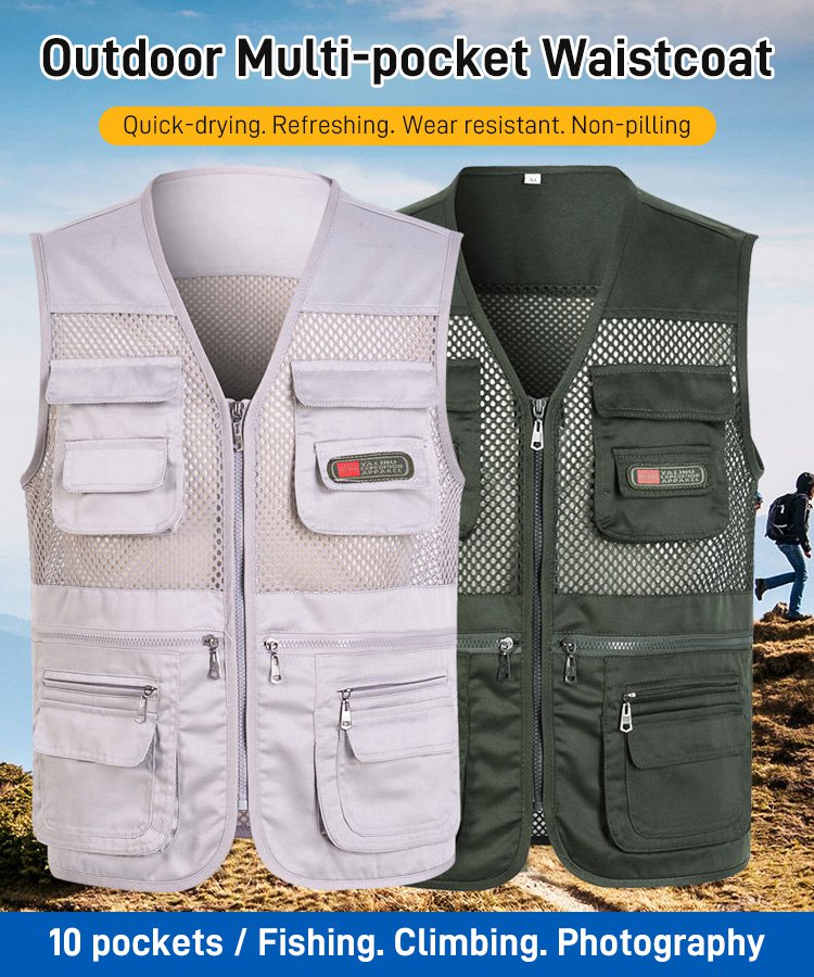 🔥【Kupte 1, dostanete 1 zdarma】🔥Užitečná vesta s několika kapsami【velikosti XL-4XL】 