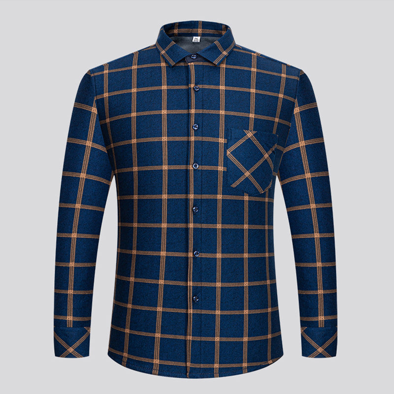 🔥【Mitad de precio por tiempo limitado】👔Camisa cálida de manga larga empresarial para otoño e invierno