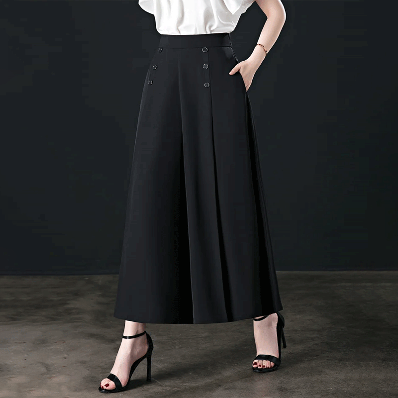 【50% DE DESCUENTO】Falda larga elegante de moda para mujer de otoño e invierno, con caída fluida, cintura alta y falda amplia