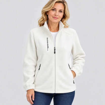 ✨【XL-5XL】Jachetă din fleece pentru femei – potrivită pentru vreme rece; prevăzută cu guler înalt, închidere cu fermoar și croială cambrată; produs nou.