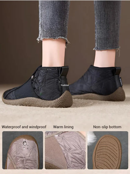 【35-41】Cizme scurte pentru zăpadă cu tălpi din flisă. Excelentă valoare! Primul care vine, primul care este servit!-3845010