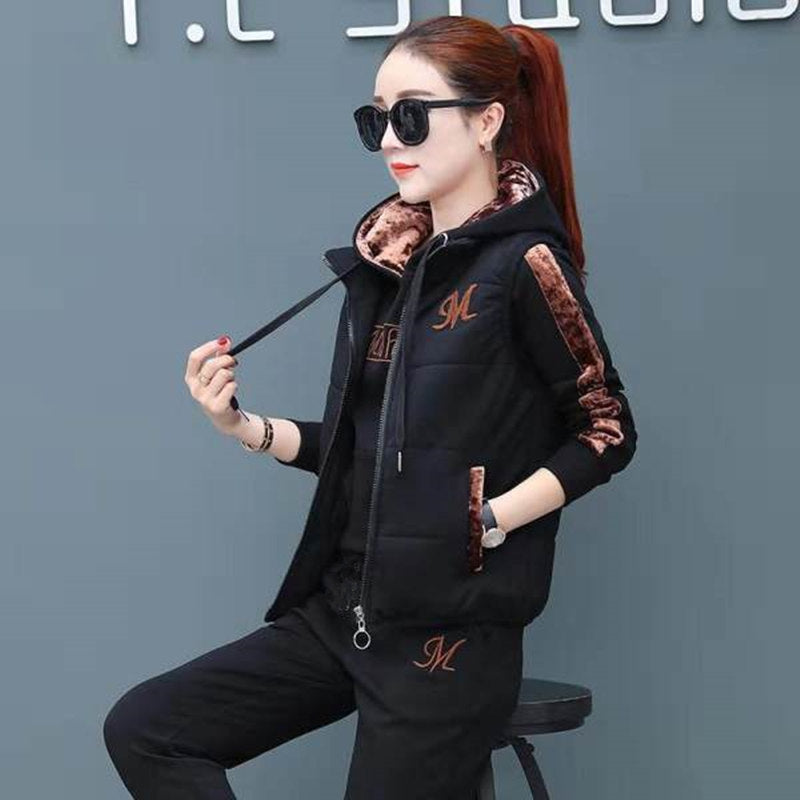 🔥🔥【Top + Vestă + Pantaloni】Set elegant și călduros din trei piese pentru toamnă/iarnă