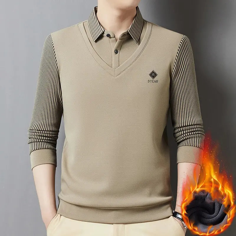 🔥👔【M-4XL】Top cald pentru bărbați din cașmir premium, din două piese, all-in-one
