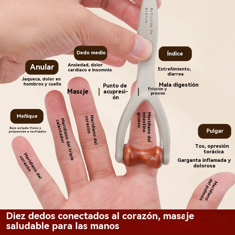 🌿 Masajeador de dedos de madera maciza: los rodillos de madera natural ayudan a desbloquear los meridianos de las articulaciones y a aliviar la fatiga de las manos. 🌿