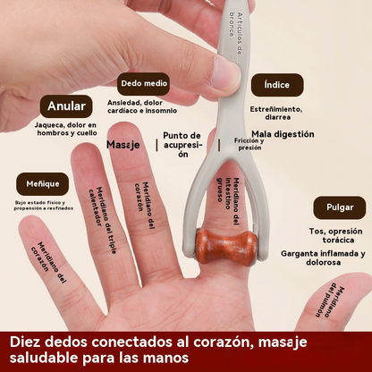 🌿 Masajeador de dedos de madera maciza: los rodillos de madera natural ayudan a desbloquear los meridianos de las articulaciones y a aliviar la fatiga de las manos. 🌿