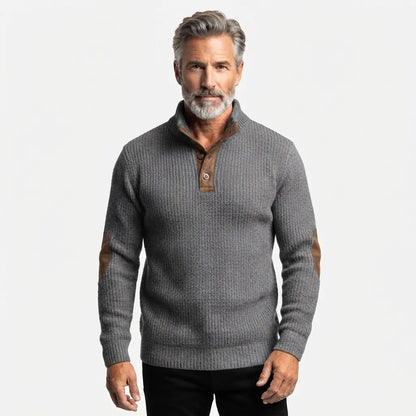 🔥【S-5XL】Top casual pentru bărbați, din reiat, cu mâneci lungi, imprimeu 3D și guler ridicat; moale, confortabil, călduros și rezistent la vânt.