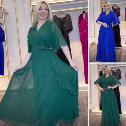 【S-5XL】❤️2025 noua rochie din sifon cu volane