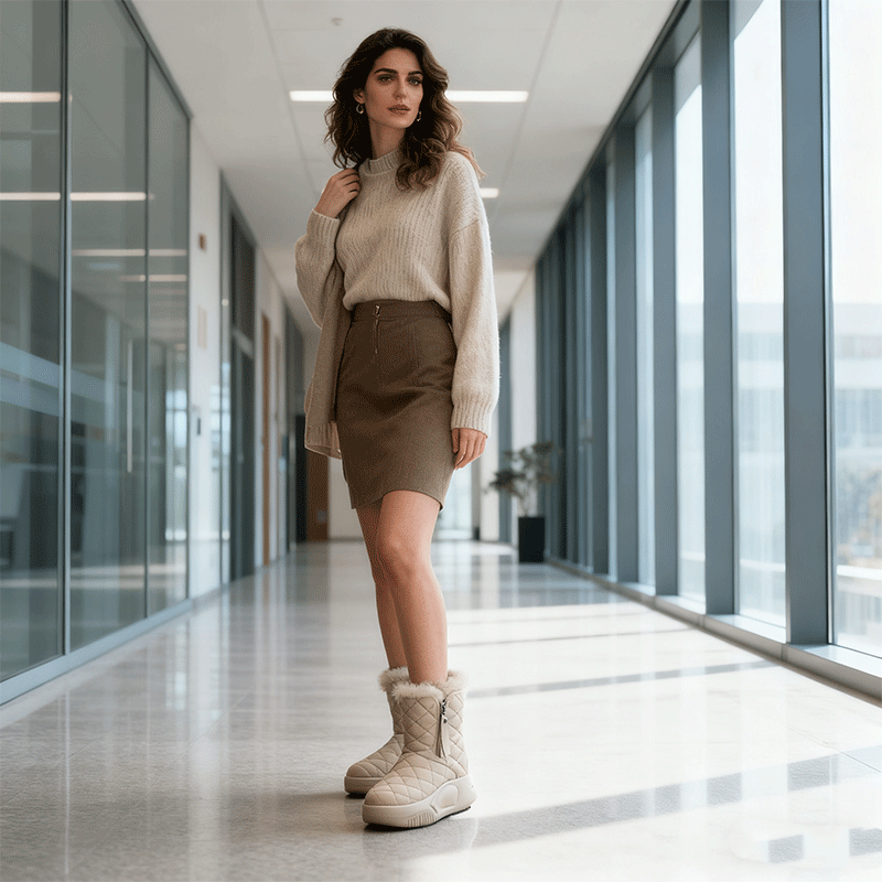 🔥【35-40】Νέες γυναικείες χιονομπότες με χοντρή σόλα του 2025