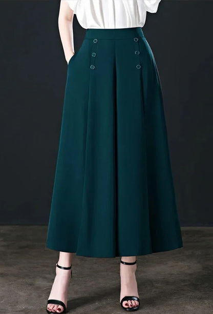 【30% ZNIŻKI】【M-5XL】Modna spódnica z wysokim stanem i szerokimi nogawkami dla kobiet 