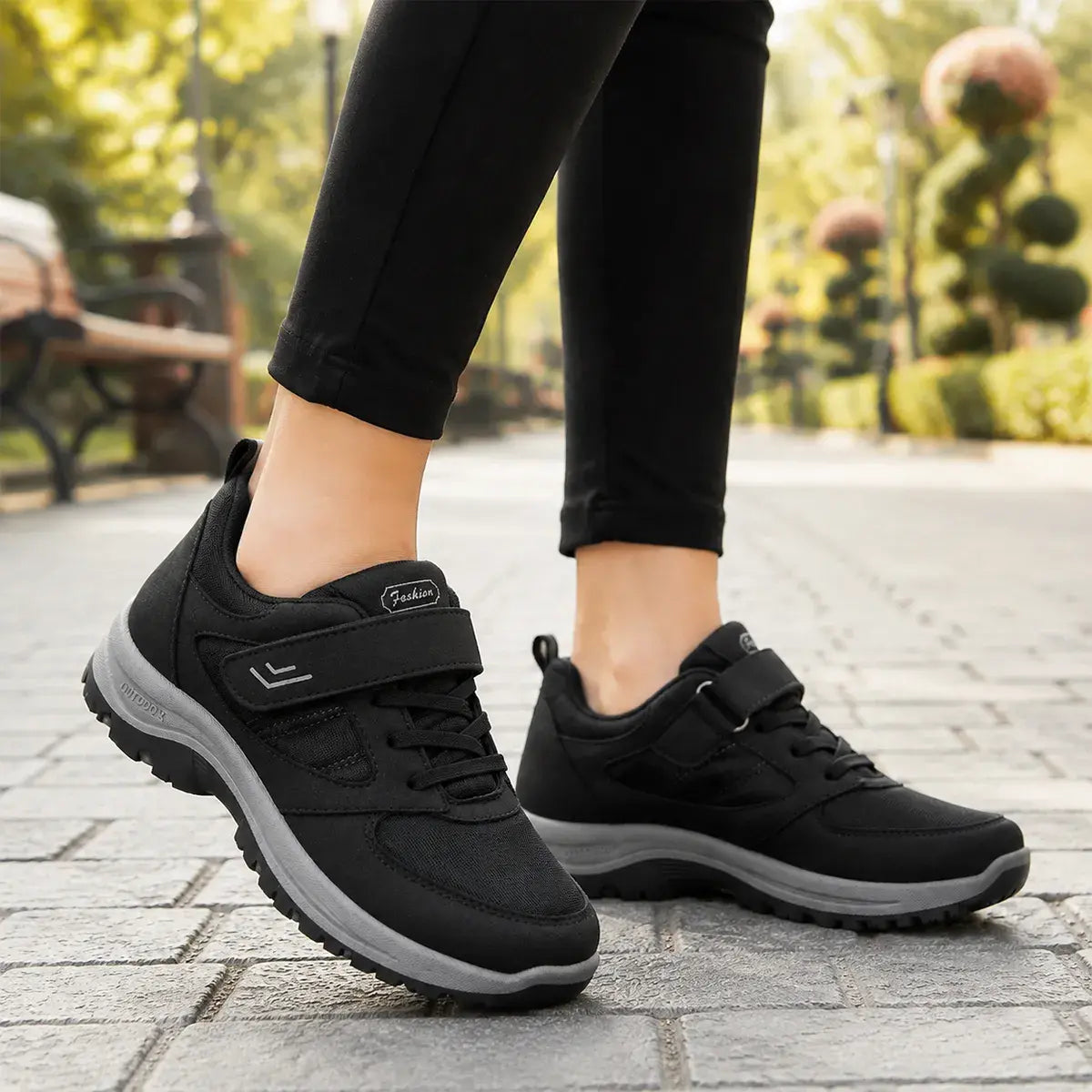Adidași Ortopedici de Walk / Mers pe Jos pentru Femei – Închidere cu Căptușeală Velcro, Talpă Flexibilă Antiderapantă și Material Respirabil 👟👵🌸