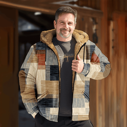 【Polovičná cena na jeseň a zimu】Pánska jesenná a zimná bunda, vysokokvalitný voľný štýl, hrubý plyš, teplá a pohodlná