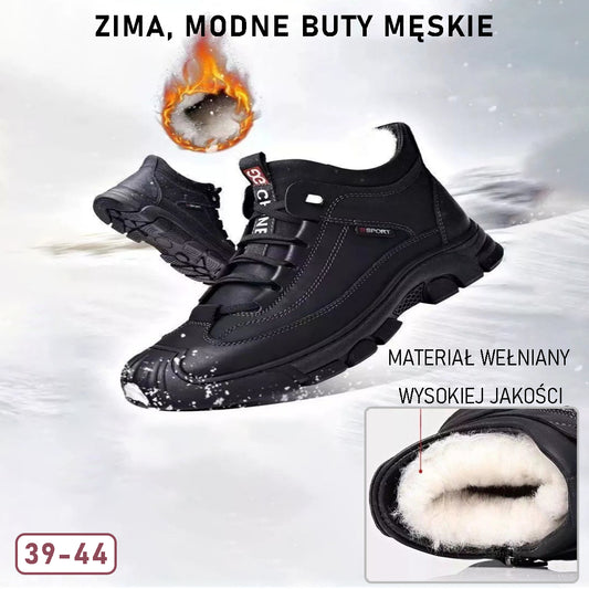 🔥2025 Jesienno-zimowe męskie zagęszczone aksamitne ciepłe buty Wysokie buty z prawdziwej skóry