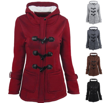 🔥【30% de descuento por pieza】🔥 Abrigo largo con capucha para mujer, cálido