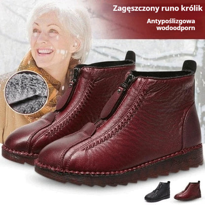 ✨【35-41】Włoskie, ręcznie robione damskie botki, z prawdziwej skóry, miękka podeszwa, wodoodporne i antypoślizgowe - 4207456