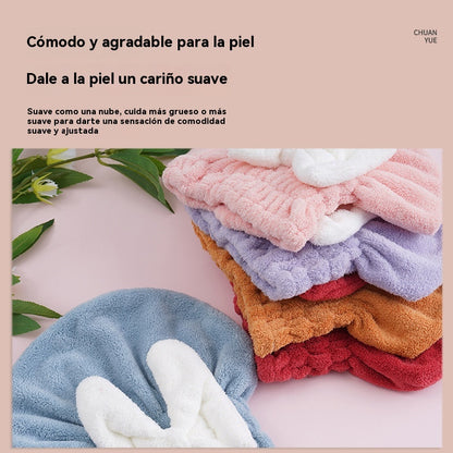 🔥50%OFF🔥🎀🛀Gorro de ducha a prueba de golpes, de secado rápido y con champú súper absorbente😍