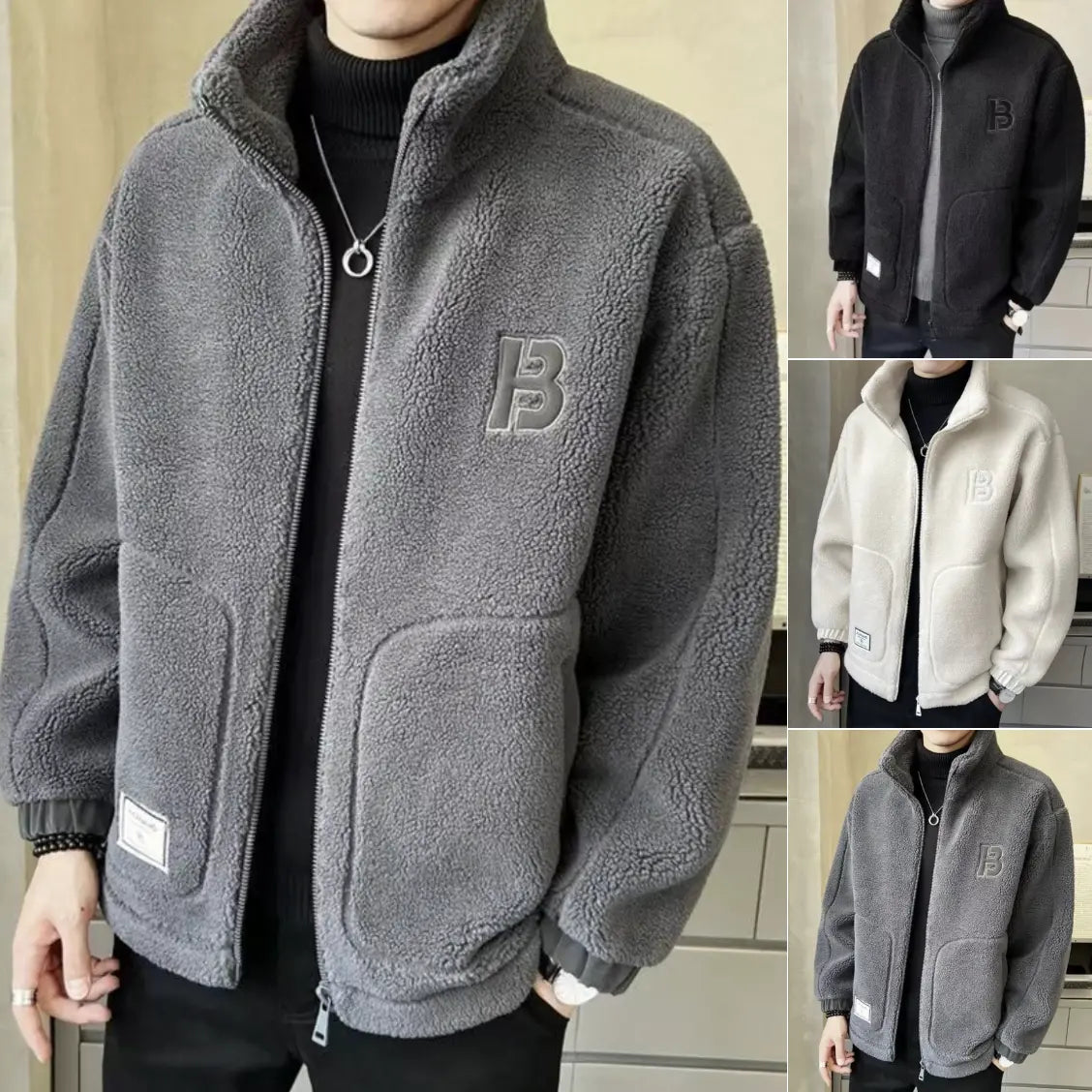 🔥🔥【L-6XL】2026 noua geacă pentru bărbați din lână caldă de toamnă și iarnă