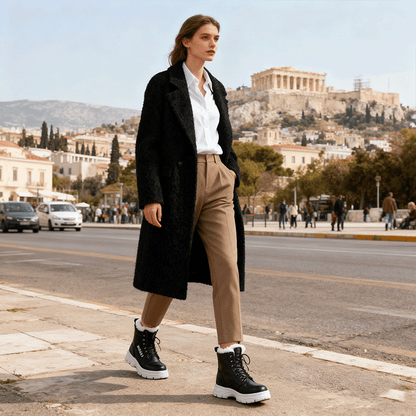 🔥【50% ΕΠΙΣΚΕΨΗ】🥰🥰【35-45 ΜΕΓΕΘΗ】Γυναικεία χιονόποδαρια χειμώνα με φερμουάρ πλευρά