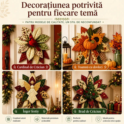 🎇🎄Kit de cusut pentru decor de ușă, cu design de Crăciun matlasat (7 modele)