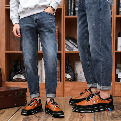 💯🔥Nowości na jesień i zimą – Promocja z połową ceny【Rozmiary 39–48】Męskie skórzane buty biznesowe na co dzień