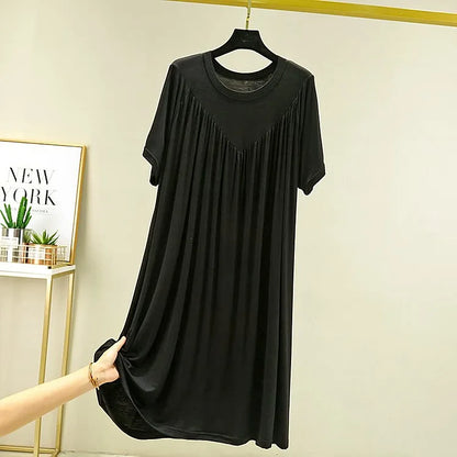 💖【S-4XL】Rochie de pijama cu mânecă scurtă, moale și confortabilă.
